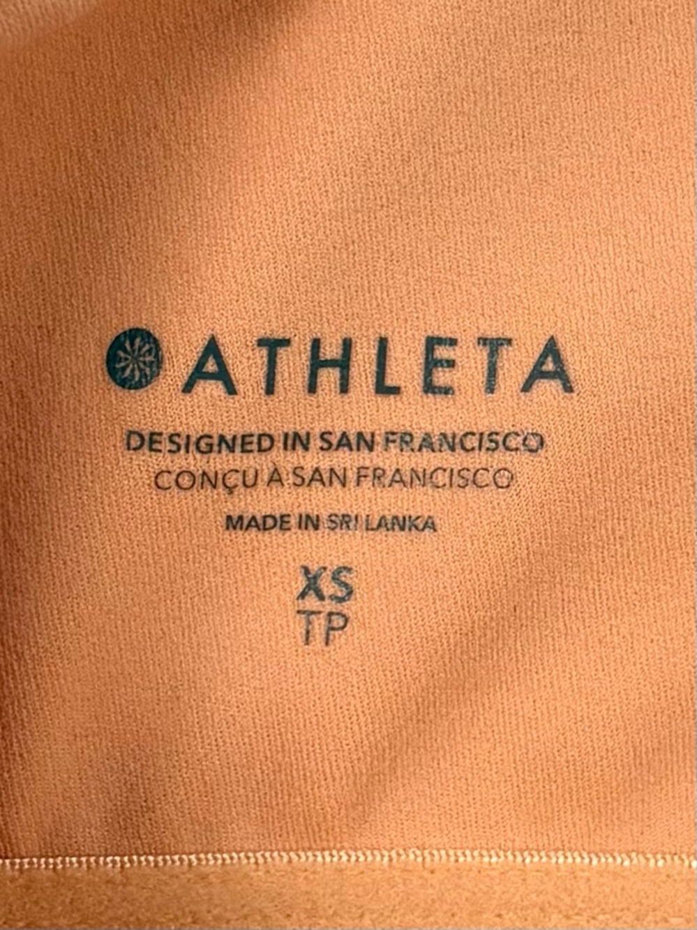 ATHLETA Conscious Crop Cutout Sports Bra Tank Top Peach Orange XS - Picture 5 of 8